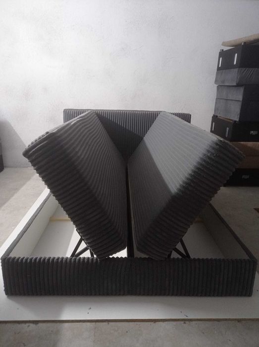 Łóżko kontynentalne tapicerowane 140/160/x200/SZTRUKS/WELUR/POJEMNIKI