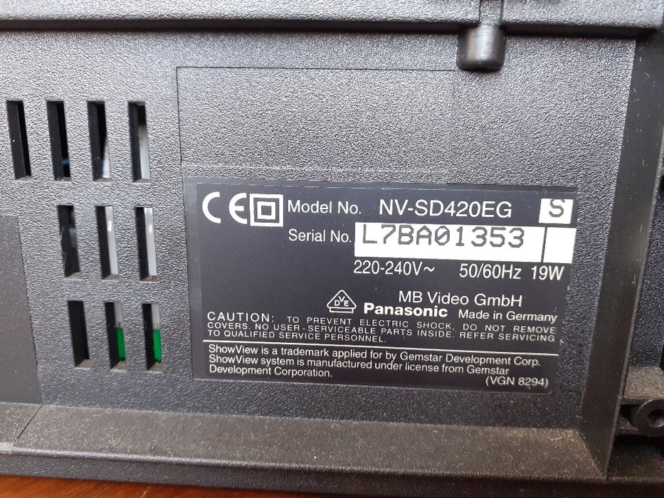 Vídeo Panasonic leitor gravador VHS NOVO
