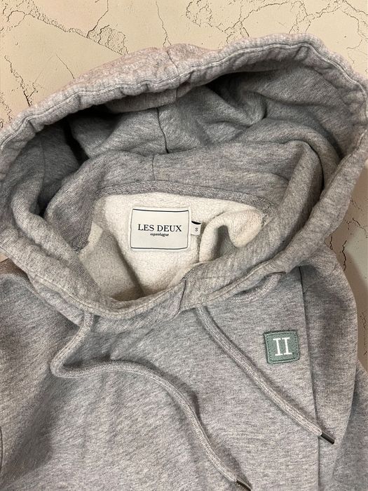 Les Deux Piece Hoodie Sweatshirt roz. S męska szara bluza z kapturem