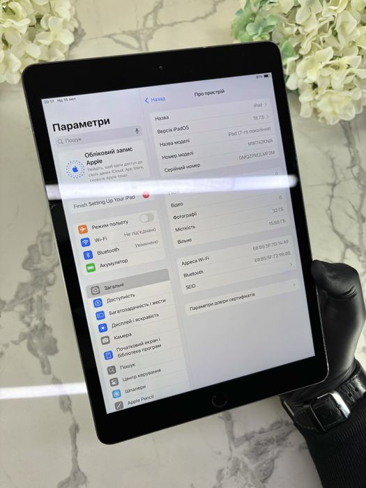 Стан як новий  iPad 7 32GB 80%АКБ Space Gray (Магазин Гарантія)