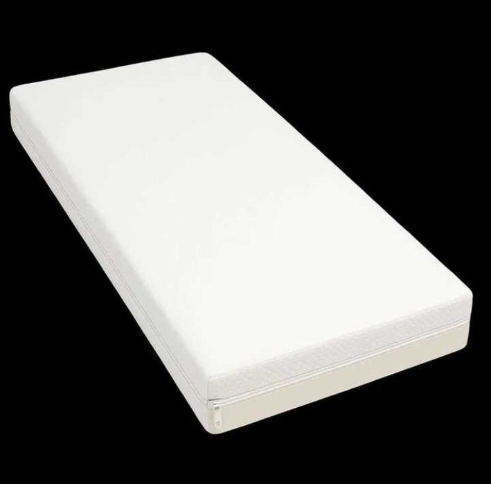Materac Piankowy 80x200x10cm Dwustronny z Pokrowcem Antyalergiczny