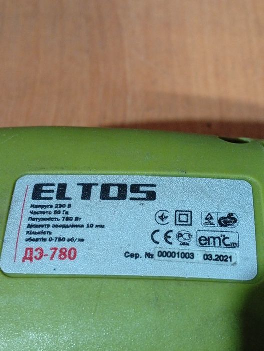 Шуруповерт сетевий електро ELTOS ДЭ-780