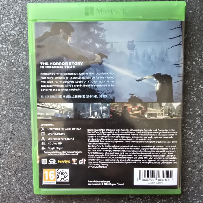 Alan Wake xbox one wersja PL