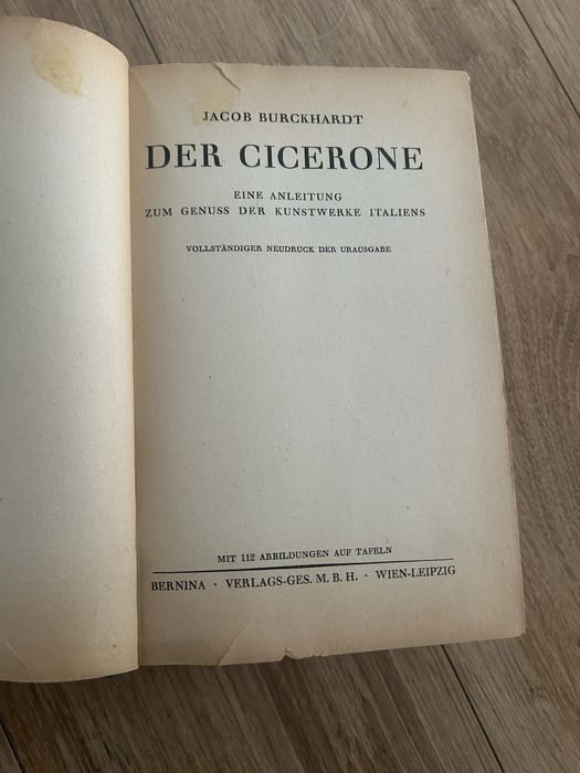 Jacob burckhardt der cicerone