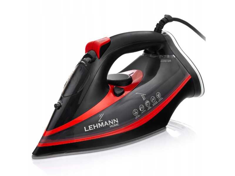 Żelazko Parowe Ceramiczne Strażak 3000W 22w1 Anti-Drip 200Cm 140G/Min