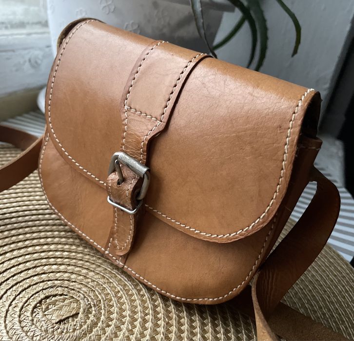 Вінтажна міні шкіряна міні сумка