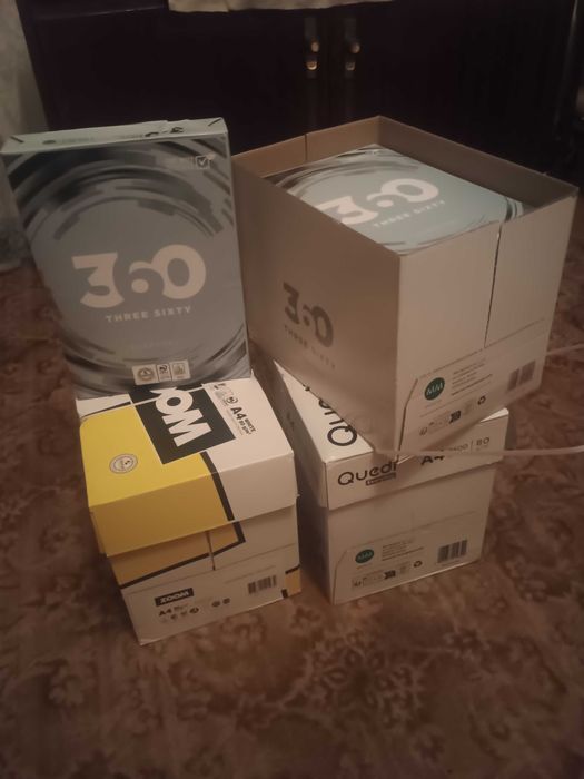 Офісний папір А4, 80г/м, 500л, ящик 5 пачок