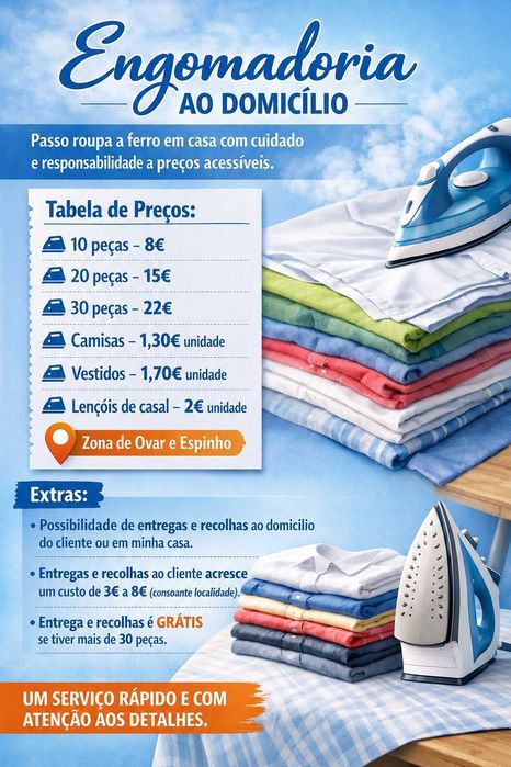 PASSO ROUPA AO DOMICÍLIO