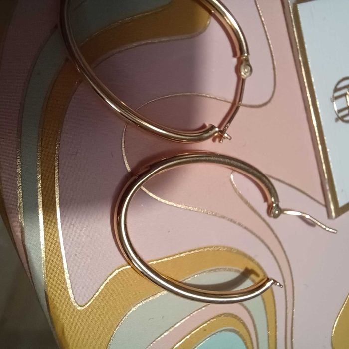 Złote kolczyki  owalne KLASYCZNE