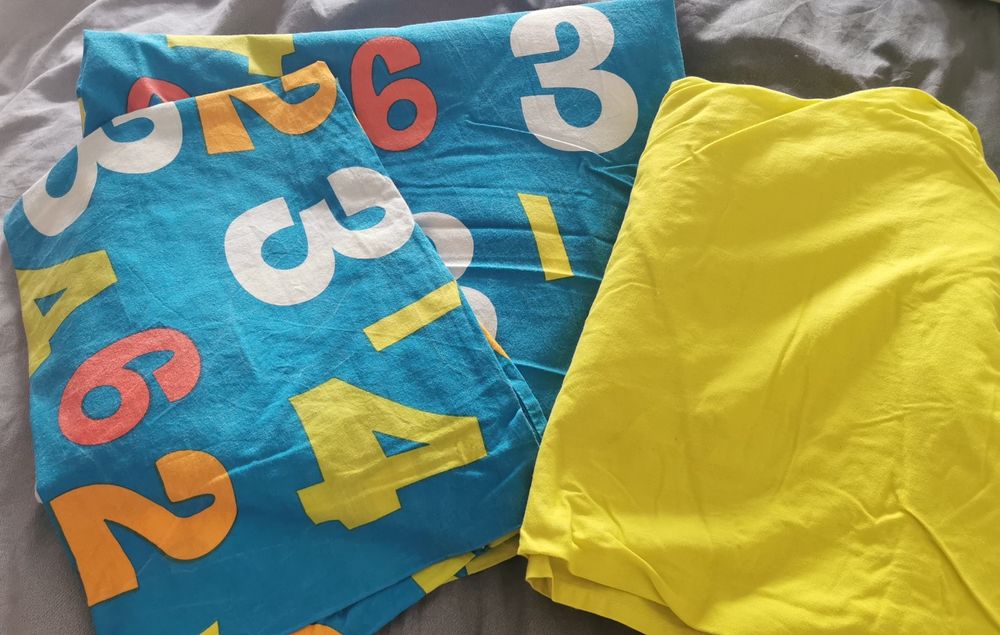 Vários conjuntos de lençol capa, fronha e capa de edredon verão