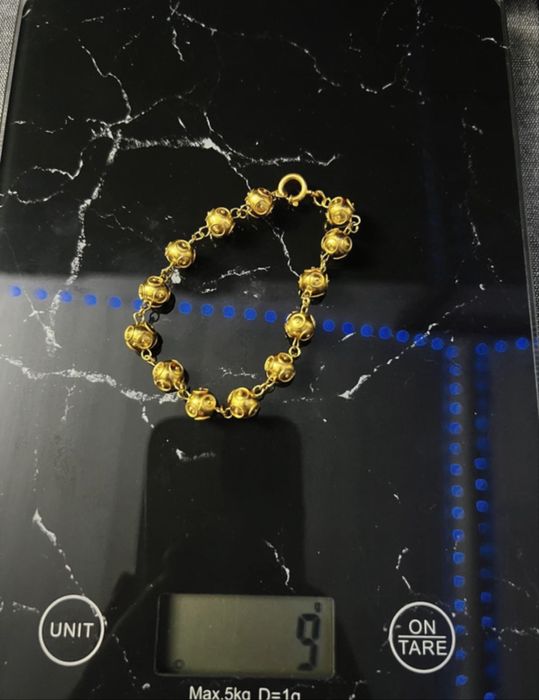 pulseira ouro contas de Viana