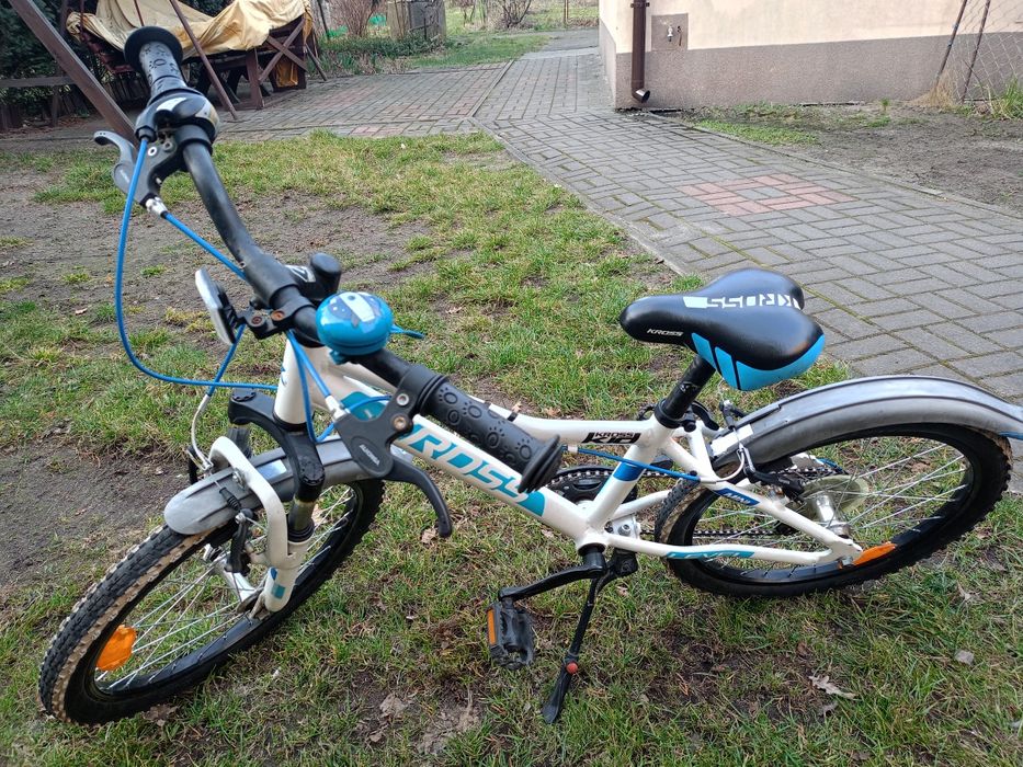 Rower Kross 20" biało niebieski