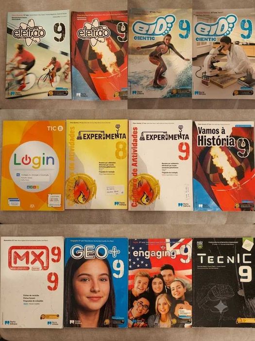 manuais/livros escolares 8º e 9º ano