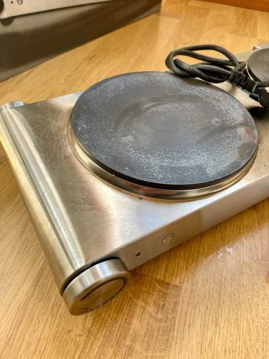 Placa eléctrica dupla - KREA - Aço Inox