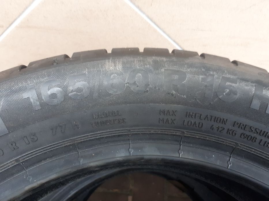 Opony Letnie Continental 165/60/15 7mm Dot 2015