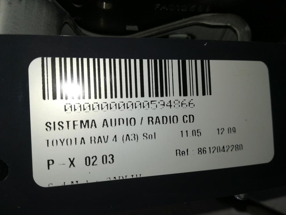 SISTEMA AUDIO / RADIO CD TOYOTA RAV 4 III 2009 -8612042280