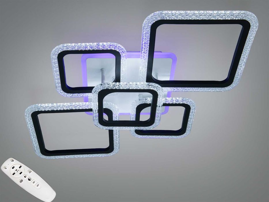 Ідеальна люстра для кімнати 85W світлодіодна з пультом і підсвіткою