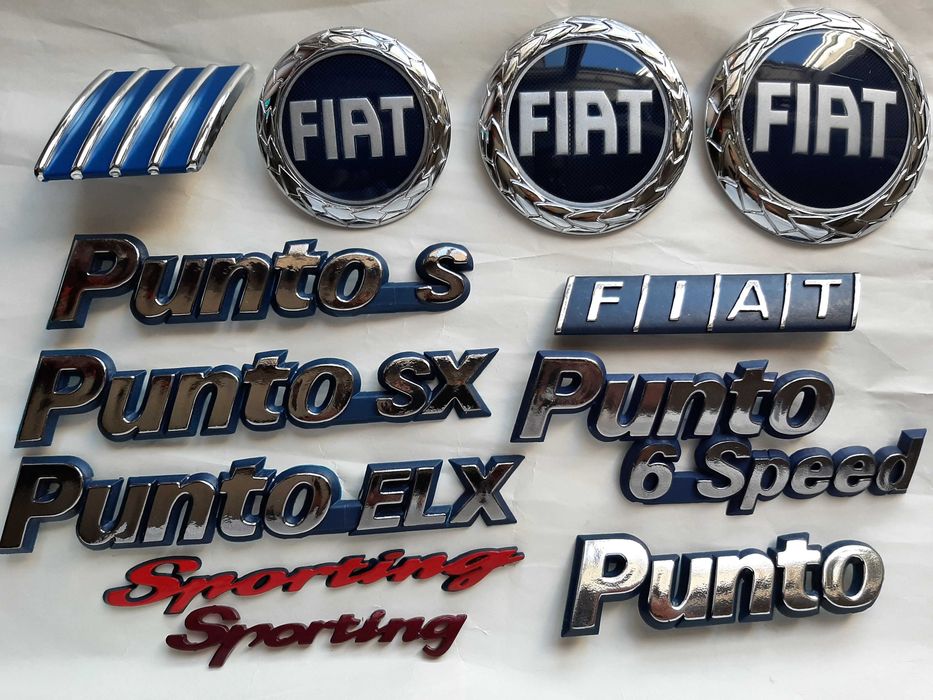 PUNTO Fiat emblemas logos simbolos legendas novos