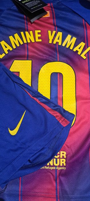FC Barcelona Lamine Yamal Strój Komplet Dziecięcy koszulka spodenki
