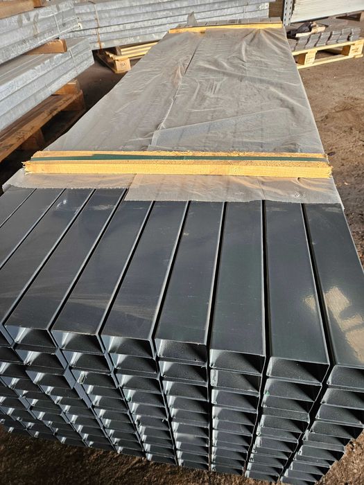 Słupek ogrodzeniowy płot ocynk+antracyt 60x40 2,3 m