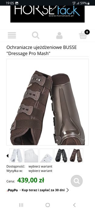 Busse Ochraniacze  Dressage Pro-Mesh braun rozm L