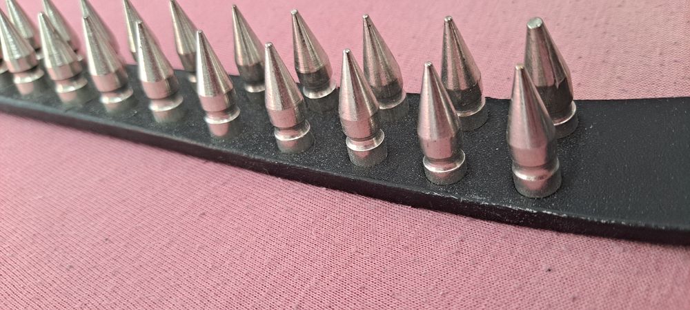 Obroża 2-rzędowa KOLEC SPIKE WYSOKI Metal, Rock