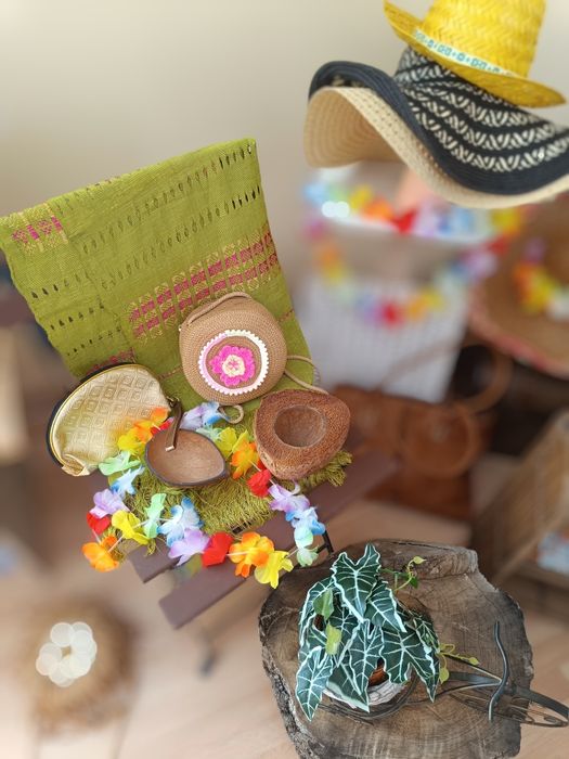 Torebka słomiana Boho etno folk