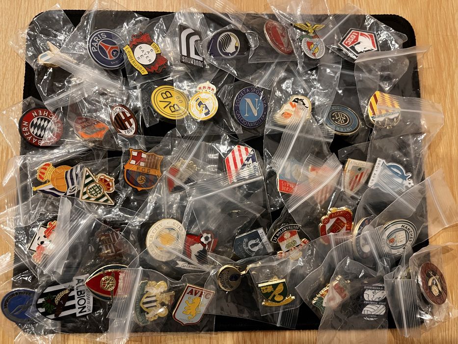 Odznaki klubów piłkarskich - kolekcja 46 sztuk