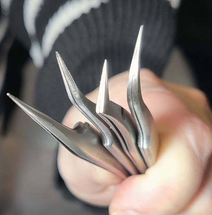 Пинцеты Vetus для наращивания ресниц с чехлом