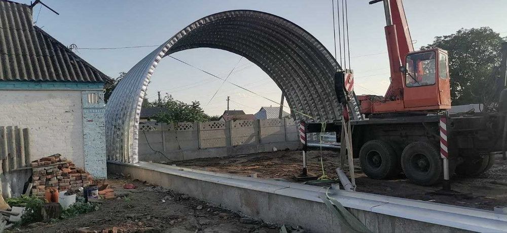 Безкаркасні ангари під ключ
