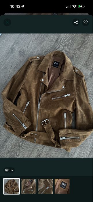 Куртка zara замш косуха