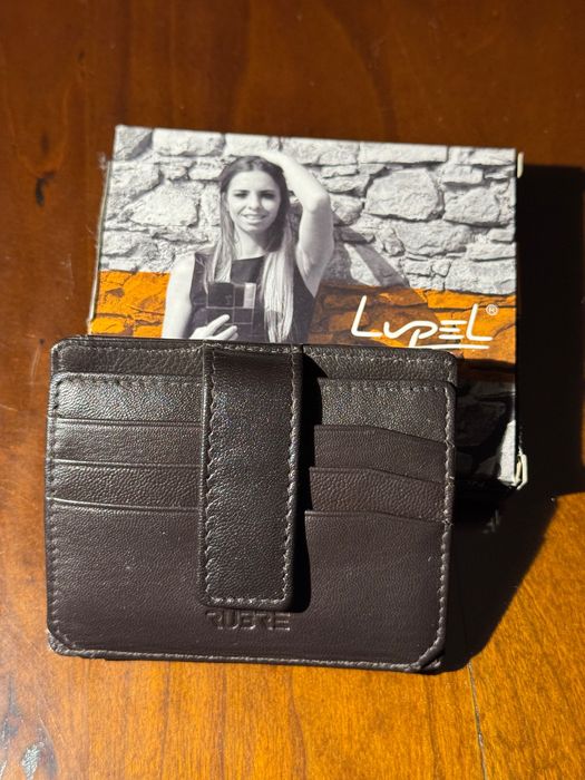 carteira porta-cartões em pele Lupel