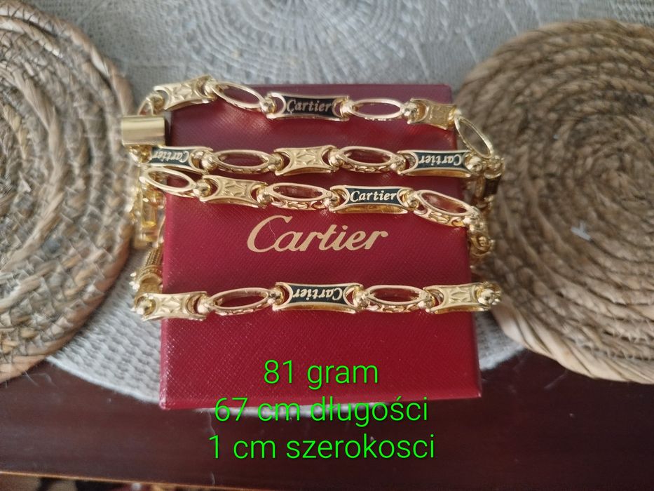 Piękny łańcuszek Cartier -81 g-w złoceniu -18k-750