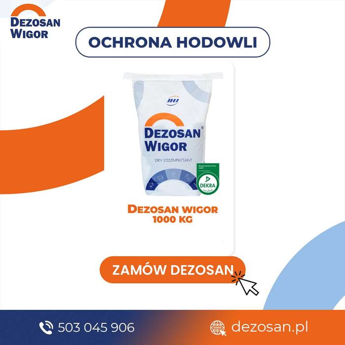 Dezosan Wigor do suchej dezynfekcji 250kg DOSTAWA GRATIS dezynfekcja