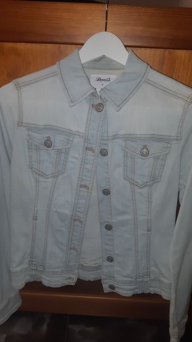 Casaco de ganga clara,tamanho S