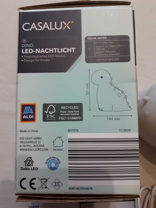 Нічник  іграшка  Динозаврик  Led