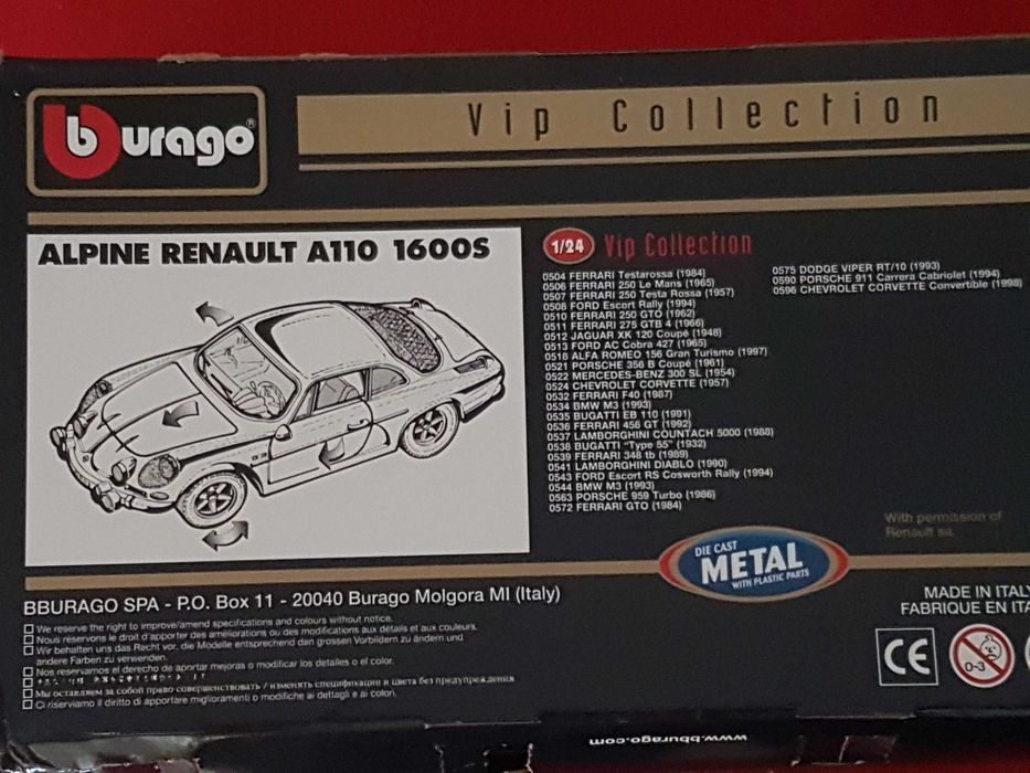 Renault Alpine de 1971 escala 1/24 - BURAGO