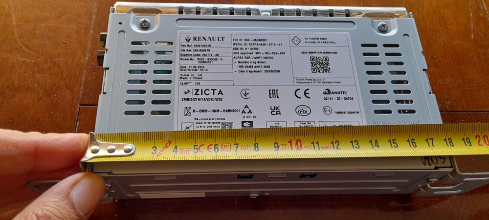 Rádio Dacia Jogger como novo, da Renault