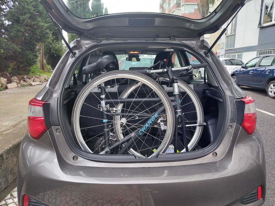Bicicleta dobrável de rodas grandes, muito leve!