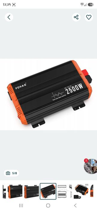 Przetwornica falownik fchao 2500/5000w pełny sinus