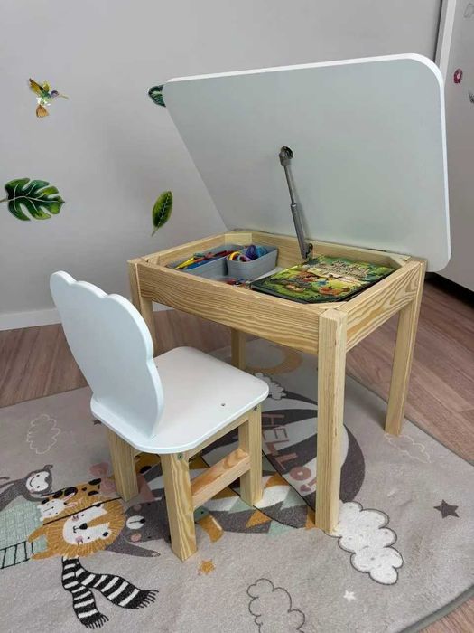 Дерев'яний дитячий столик зі стільчиком. Опт від виробника (ціна 1600)