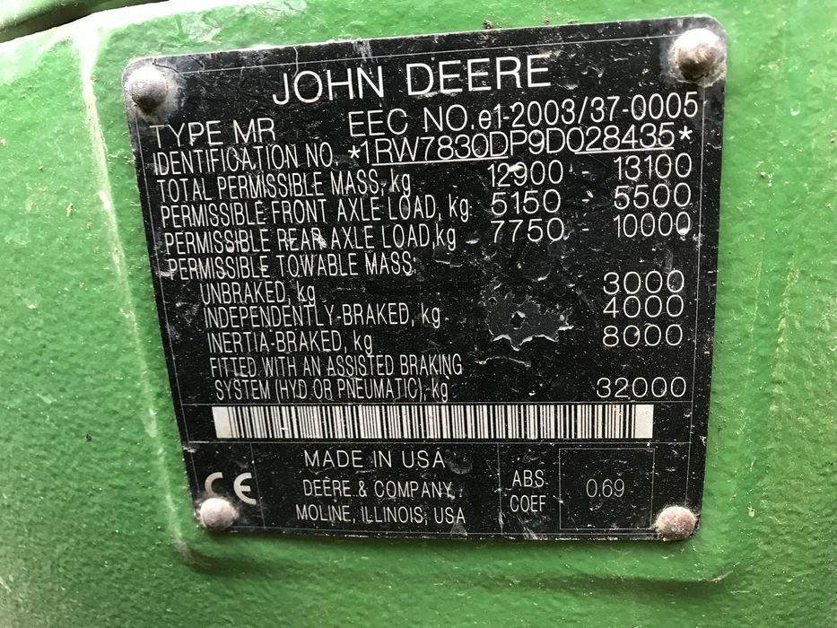 John deere 7830, 7930
