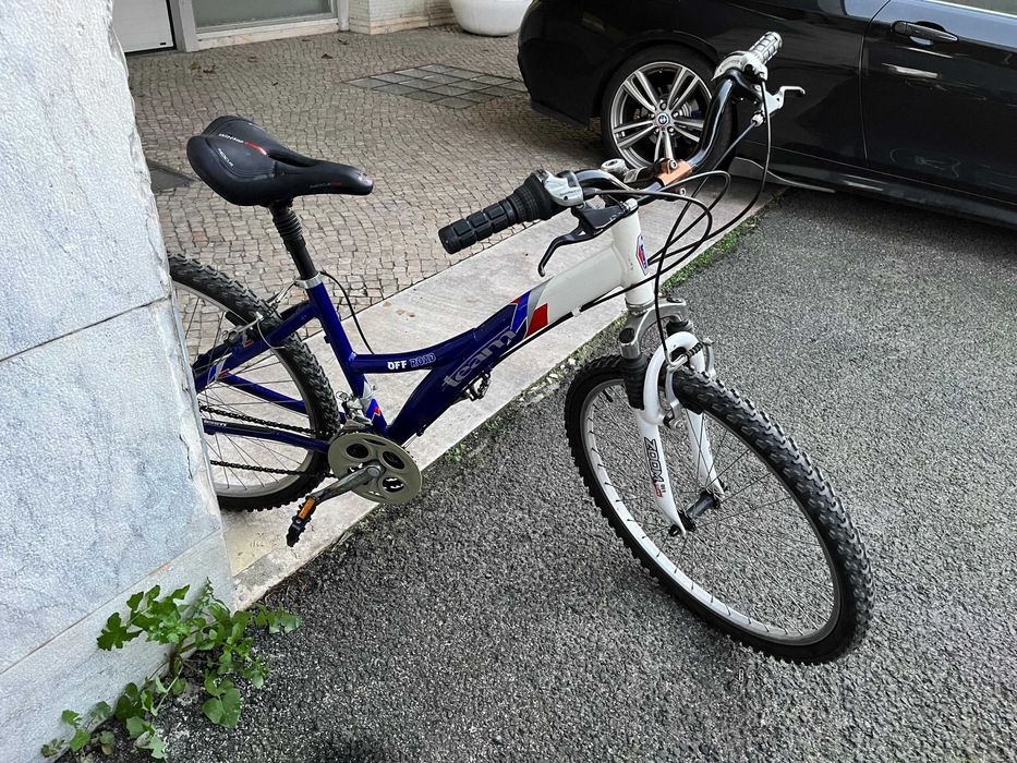Bicicleta Team Azul e Branca