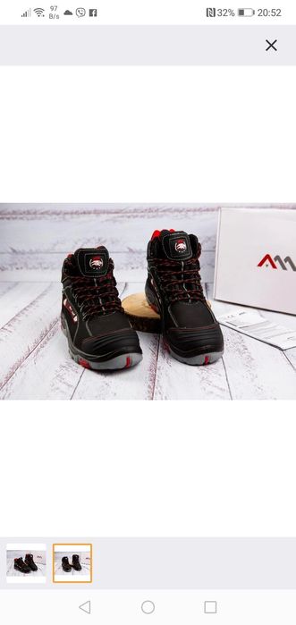 Зручні робочі ботинки чоловічі шкіряні  з захисним носком OHS