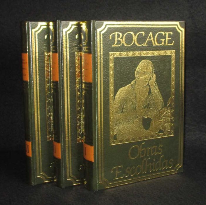 Livros Obras Escolhidas de Bocage ilustrações de Lima de Freitas 3 Volumes Completo