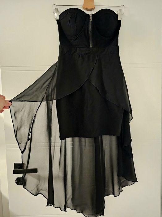 Piękna sukienka Sylwester karnawał asymetryczna nowa S/M