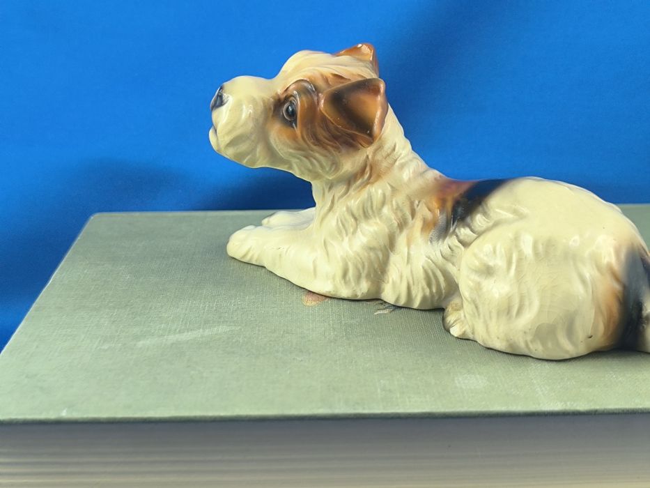 Terrier Japonia #porcelana #ceramika #pies