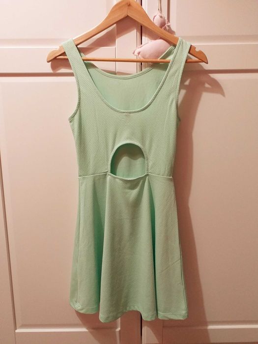 H&M miętowa sukienka na lato rozmiar 34 XS