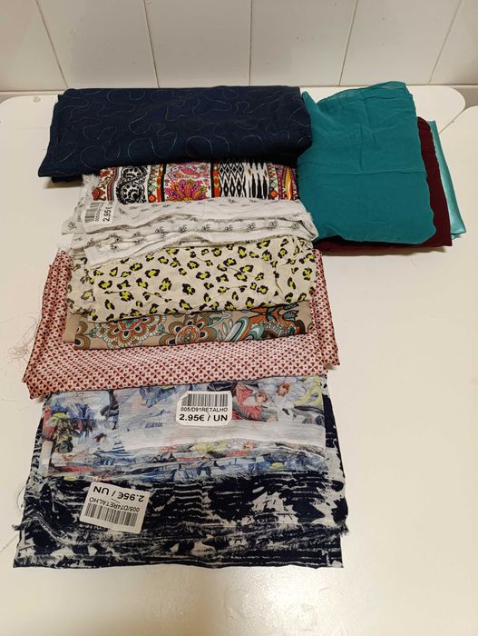 Conjunto de retalhos da Feira dos Tecidos