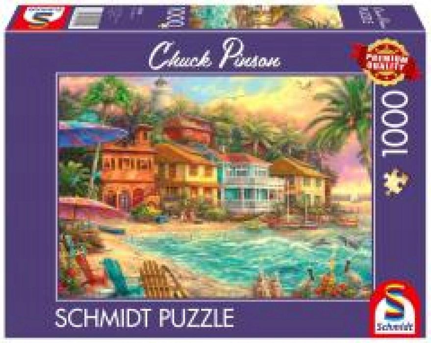 Puzzle PQ 1000 Chuck Pinson Życie na wyspie G3 pudełko,272x383 mm
